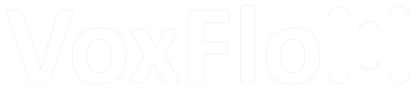 VoxFlow Logo white